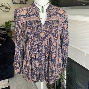 Luck brand floral blouse